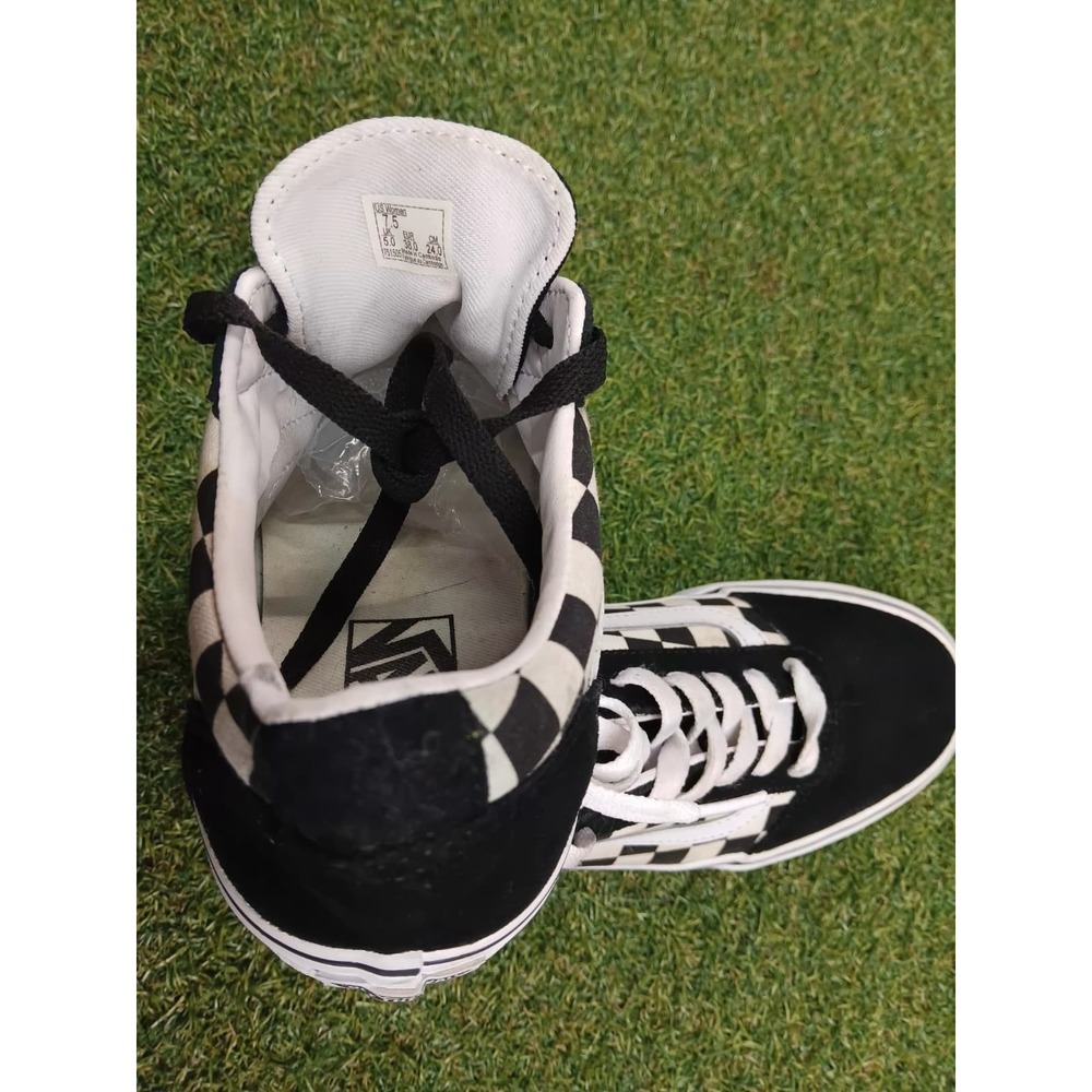 Vans Ward VN0A3IUN5GX Women's 7.5 Casual Shoes Black White Checkerboard Sneakers - Picture 5 of 5